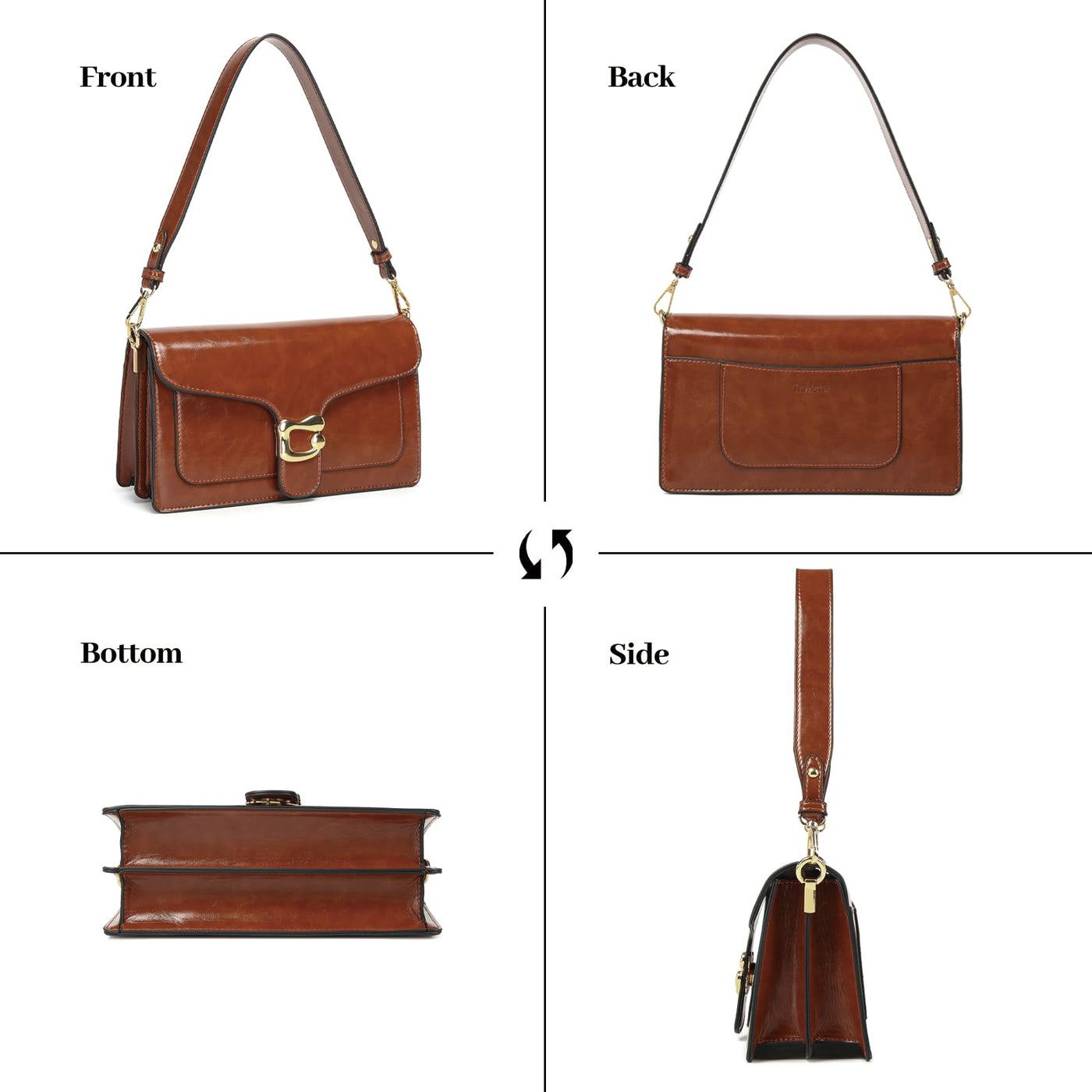 Sac à bandoulière sac de soirée pochette avec 2 bandoulières détachables fentes pour cartes de crédit