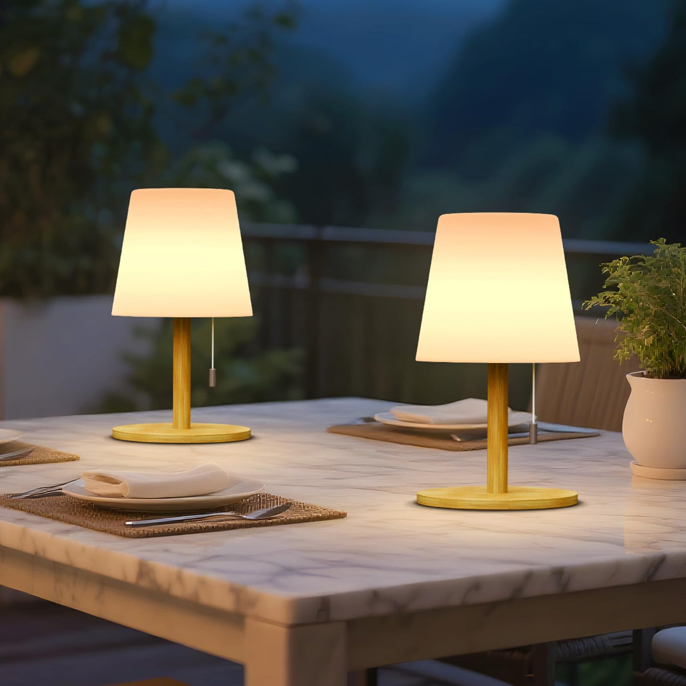 LED Outdoor Table Lamp with 8 Colors Cordless Lamp