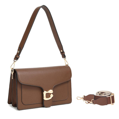 Sac à bandoulière sac de soirée pochette avec 2 bandoulières détachables fentes pour cartes de crédit