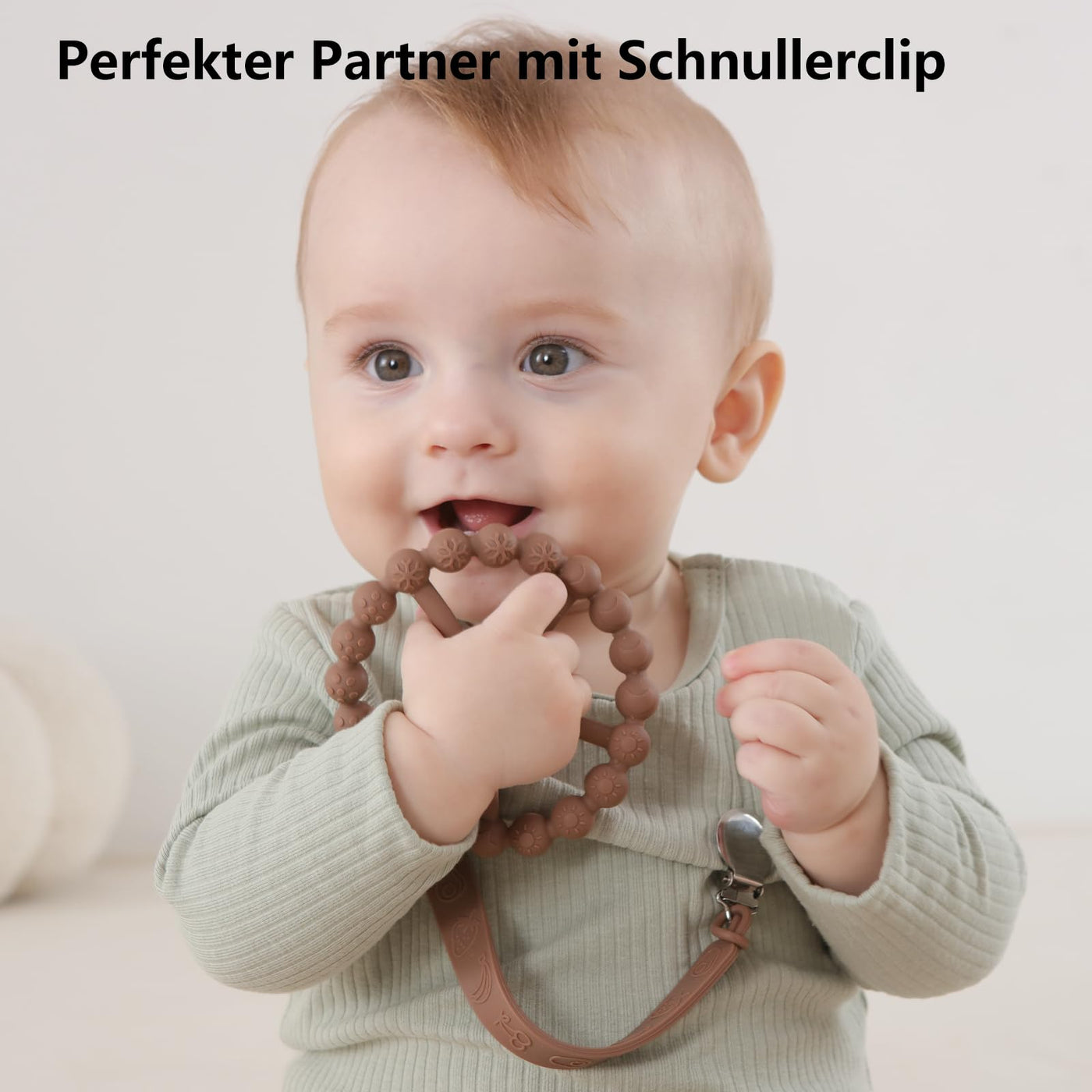 Beißring Baby, 3er-Pack Beißring Baby Spielzeug Kühlung, Silikon Greifring