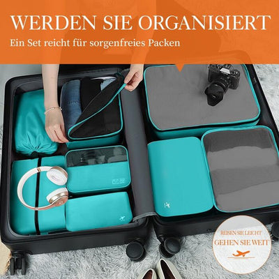 Suitcase Organizer - 8 pieces, lightweight packing cubes for travel, high quality travel organizer