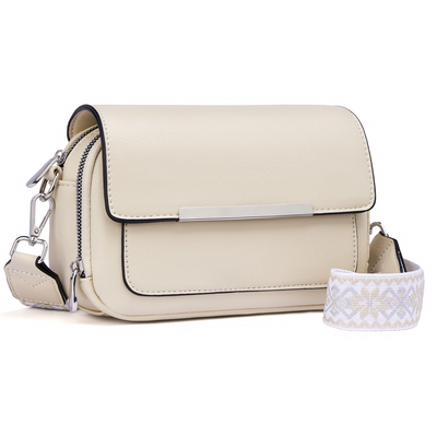 Handy Umhängetasche, Vegan Leder Crossbody Bag Umhängetasche mit verstellbarem abnehmbarem breitem Riemen