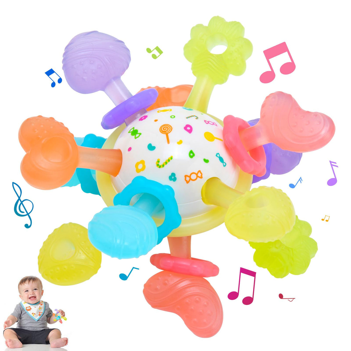 Greifball für Babys Beißspielzeug Baby