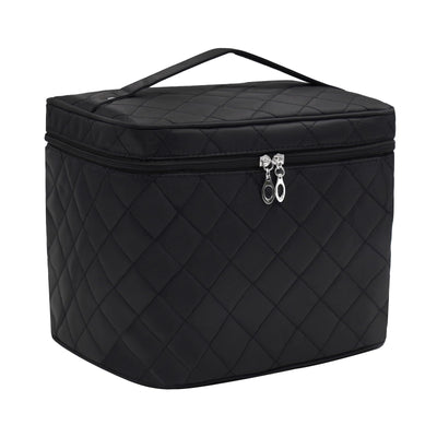 Large make-up bag, portable cosmetic bag with handle, zipper, waterproof