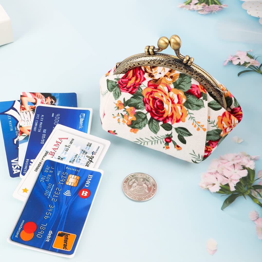 Porte-monnaie floral Porte-monnaie Retro Bag