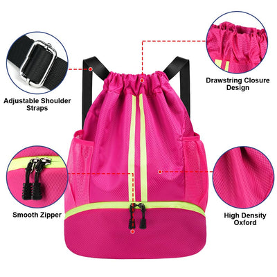 Fashion sports backpacks, gym bag, large capacity drawstring sports bag