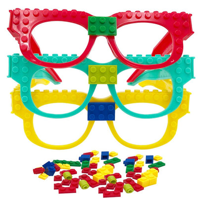 Building Blocks Glasses Splice Glasses Toys: 12 Pieces Building Bricks