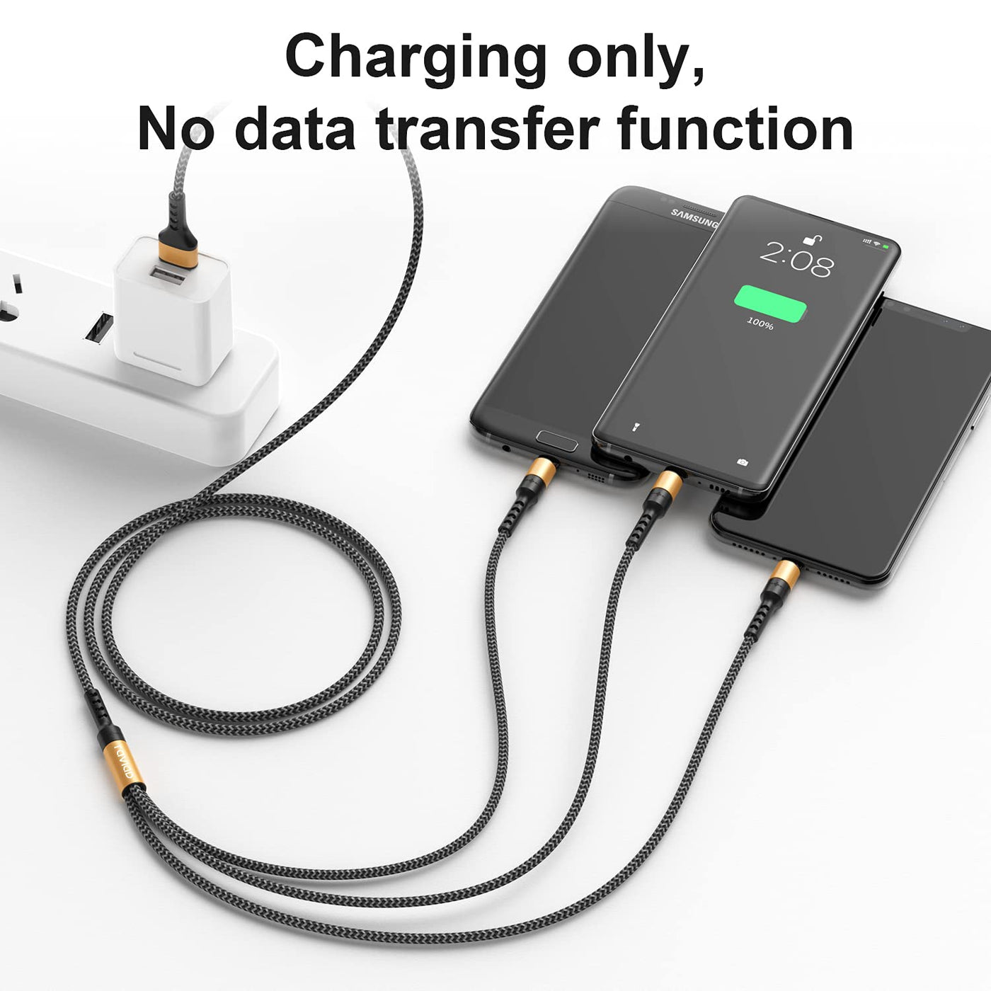 Multi USB Cable, Universal Charging Cable Nylon Quick 3 in 1