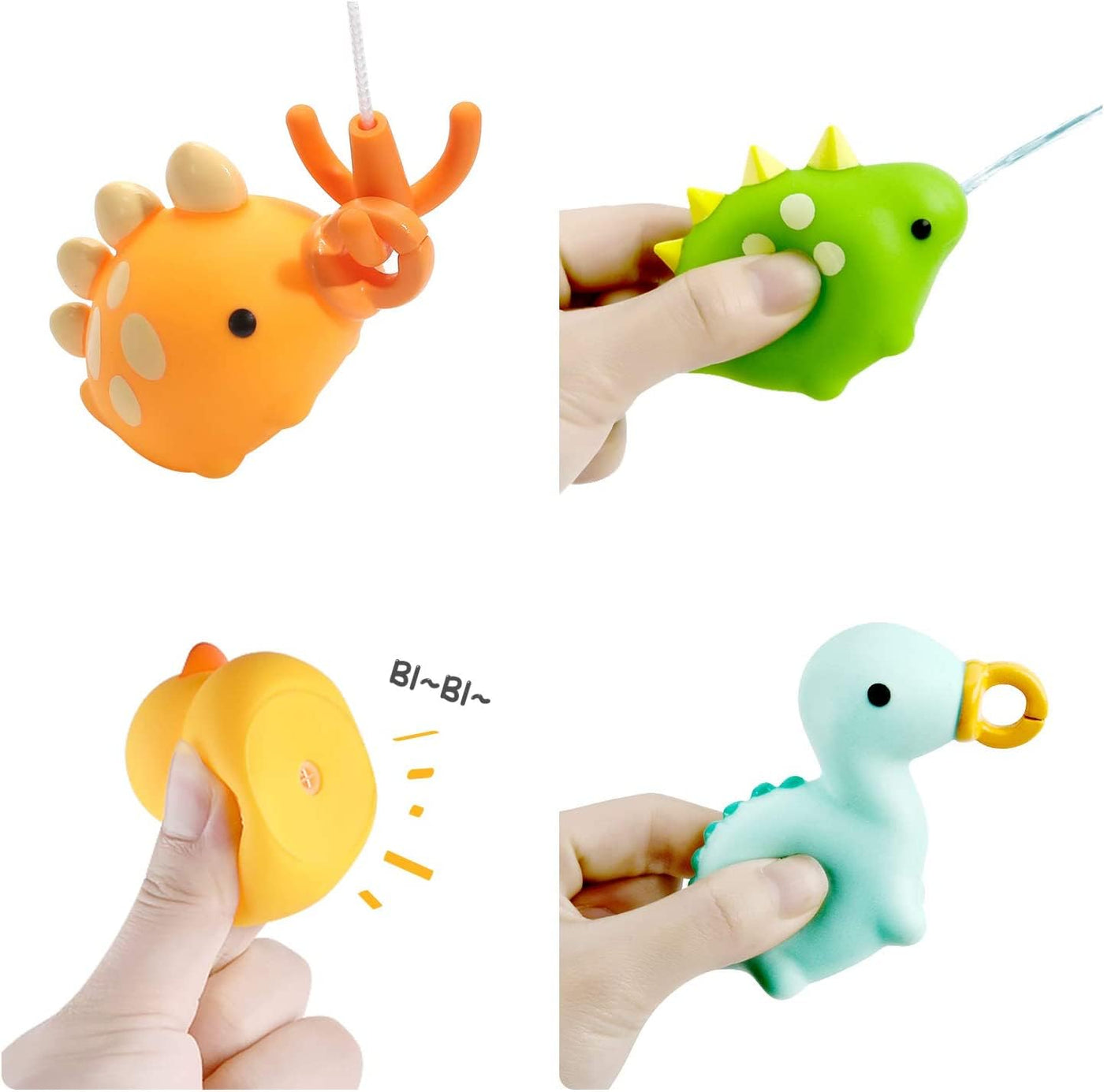 Bath toy, bathtub toy set with water shower, ball track, fishing game, floating squirting toy