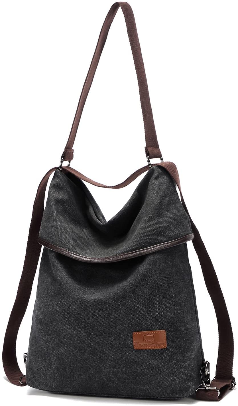 Canvas shoulder bag backpack handbag vintage shoulder bag anti theft hobo bag for everyday office school outing