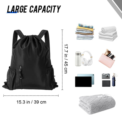 Drawstring Rucksack große Kapazität Gym Bag, wasserdicht Nylon Sporttasche