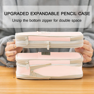 Pencil case with large capacity, pencil case teenager, pencil bag for student adult, pencil case large for school & office