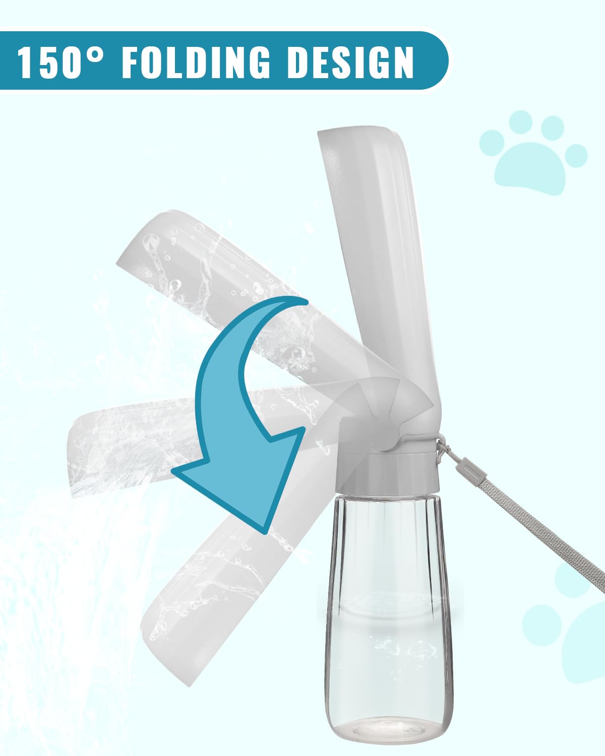 Portable Pet Drinking Bottle, foldable Design