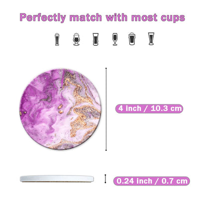 Sous-verres pour boissons, Sous-verres en céramique avec base en liège