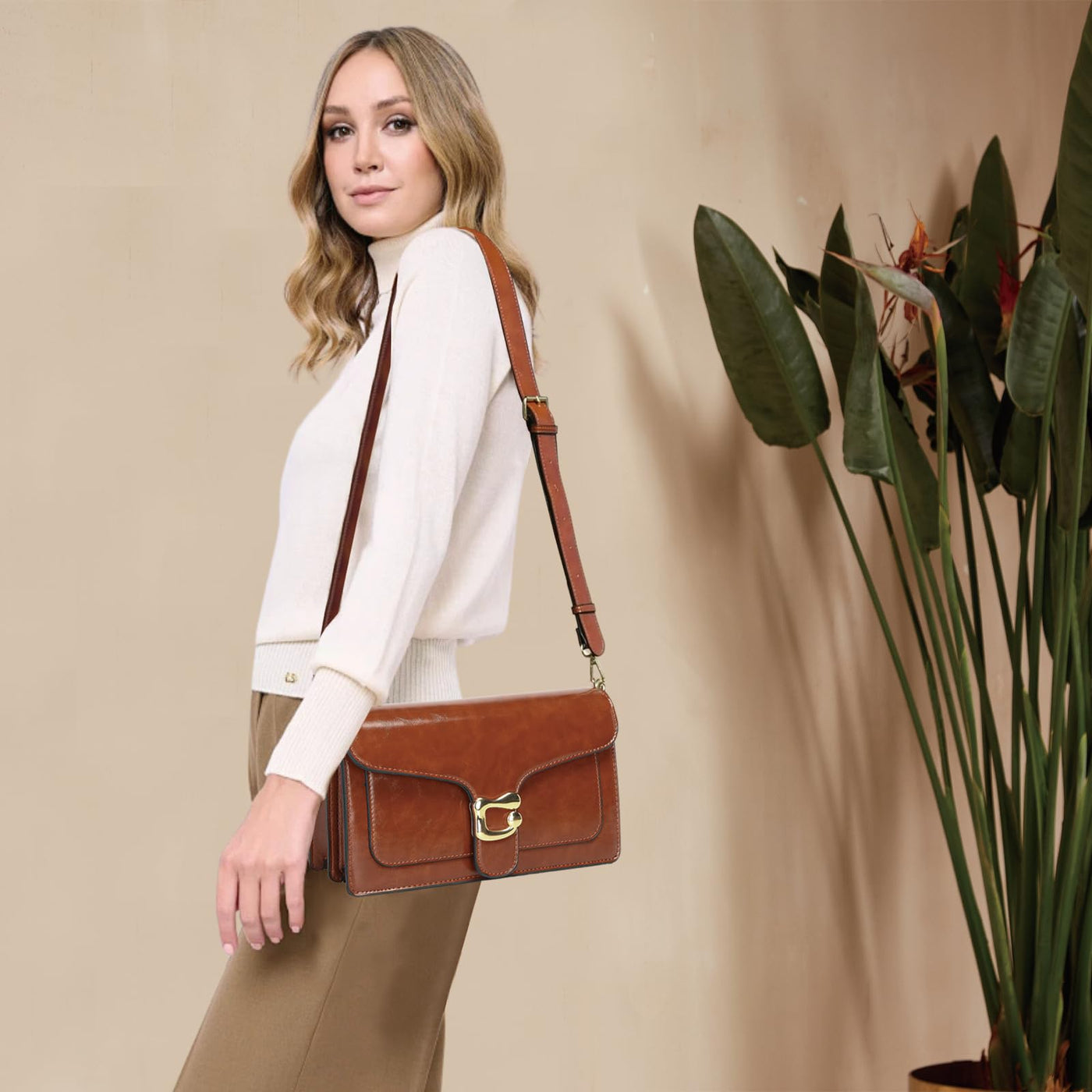 Sac à bandoulière sac de soirée pochette avec 2 bandoulières détachables fentes pour cartes de crédit