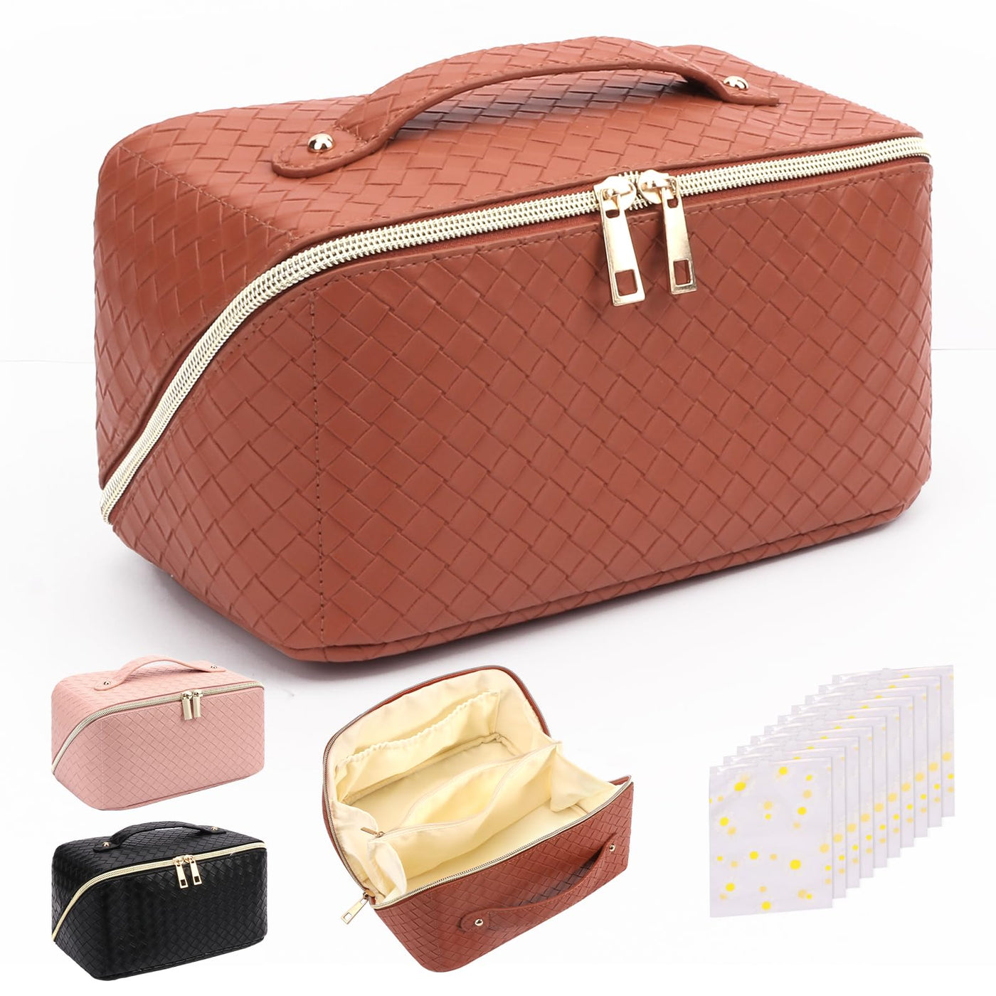 Cosmetic bag Travel bag Toiletry bag : PU leather Make Up