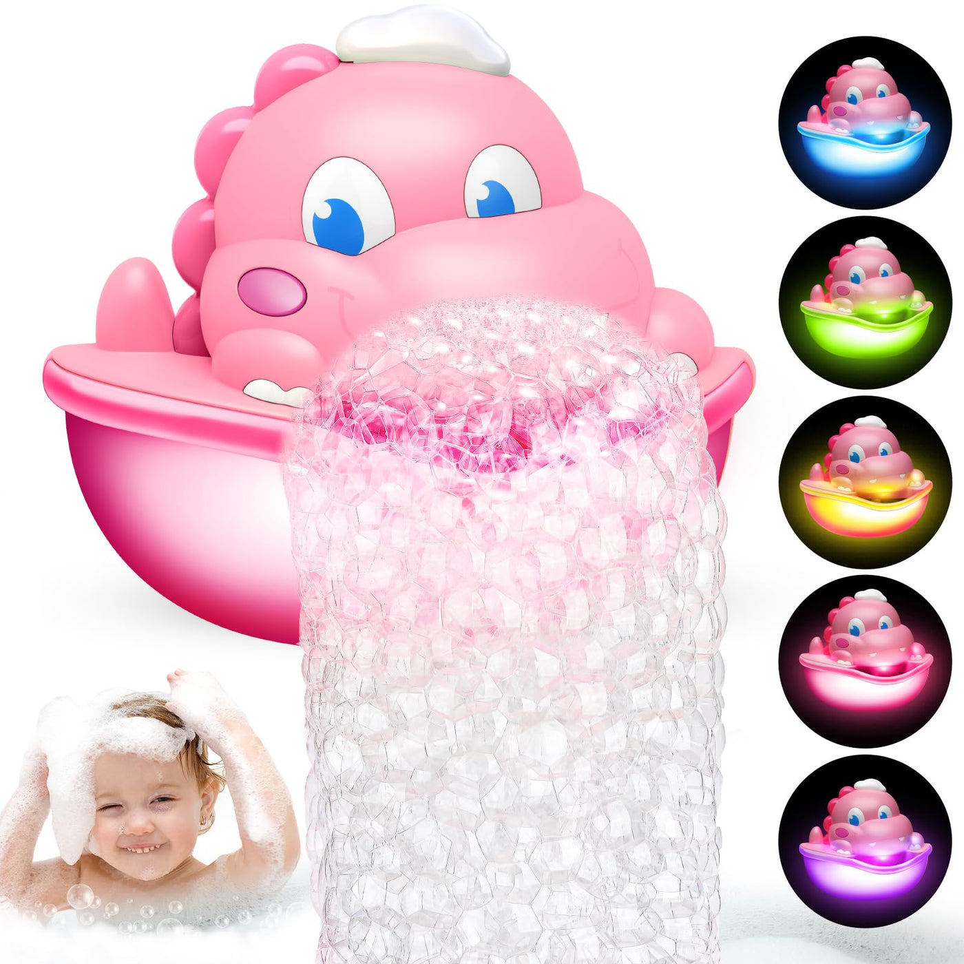 Bathtub toy Foam machine Bathtub Luminous dinosaur bath toy