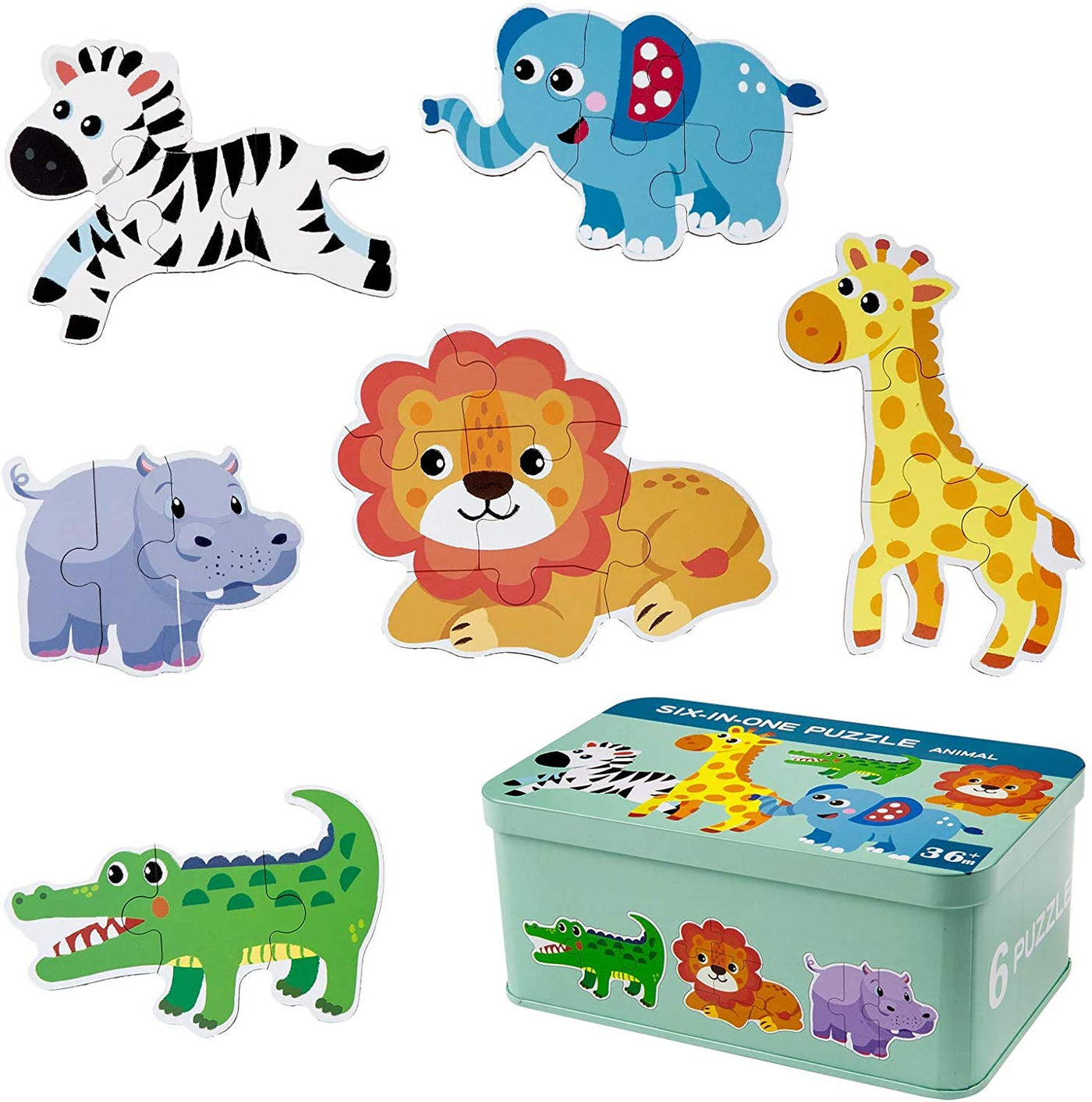 Children's puzzle, 6 piece wooden puzzle, shape puzzles Early learning educational toy