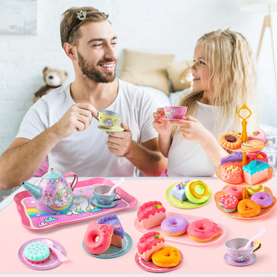 Children's tea set, children's kitchen accessories dolls' tableware tea party