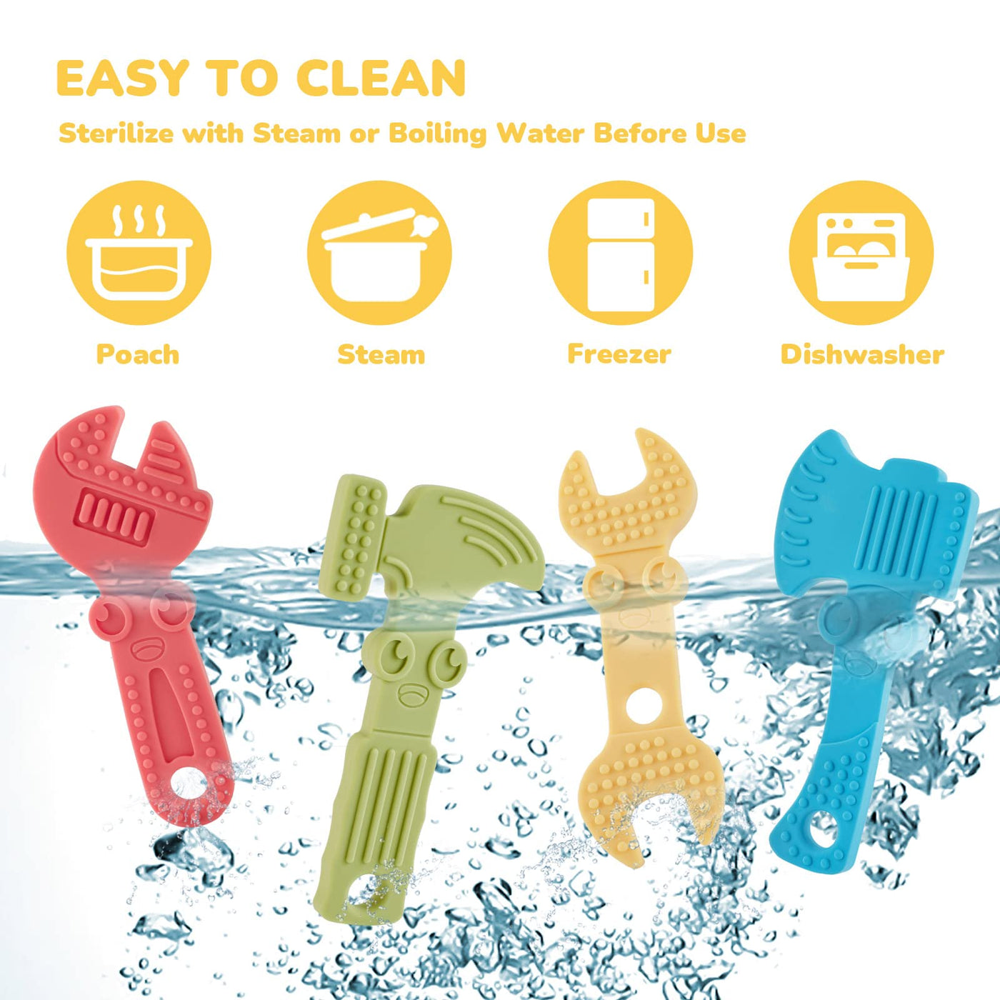 Beißring für Babys, Kauspielzeug, Greifspielzeug, Beißspielzeug