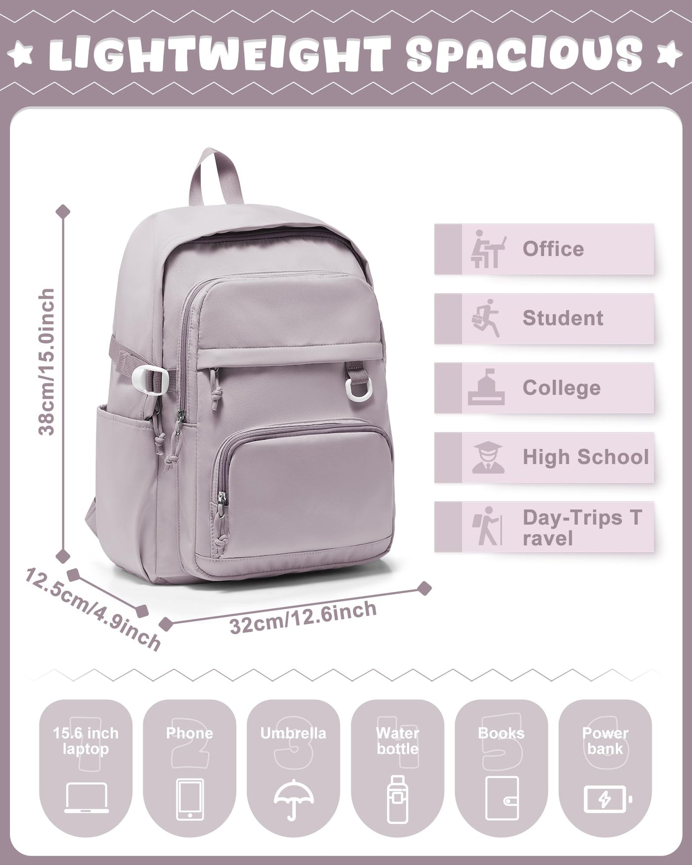 Leichter Schulrucksack Teenager, Rucksack Univcersity