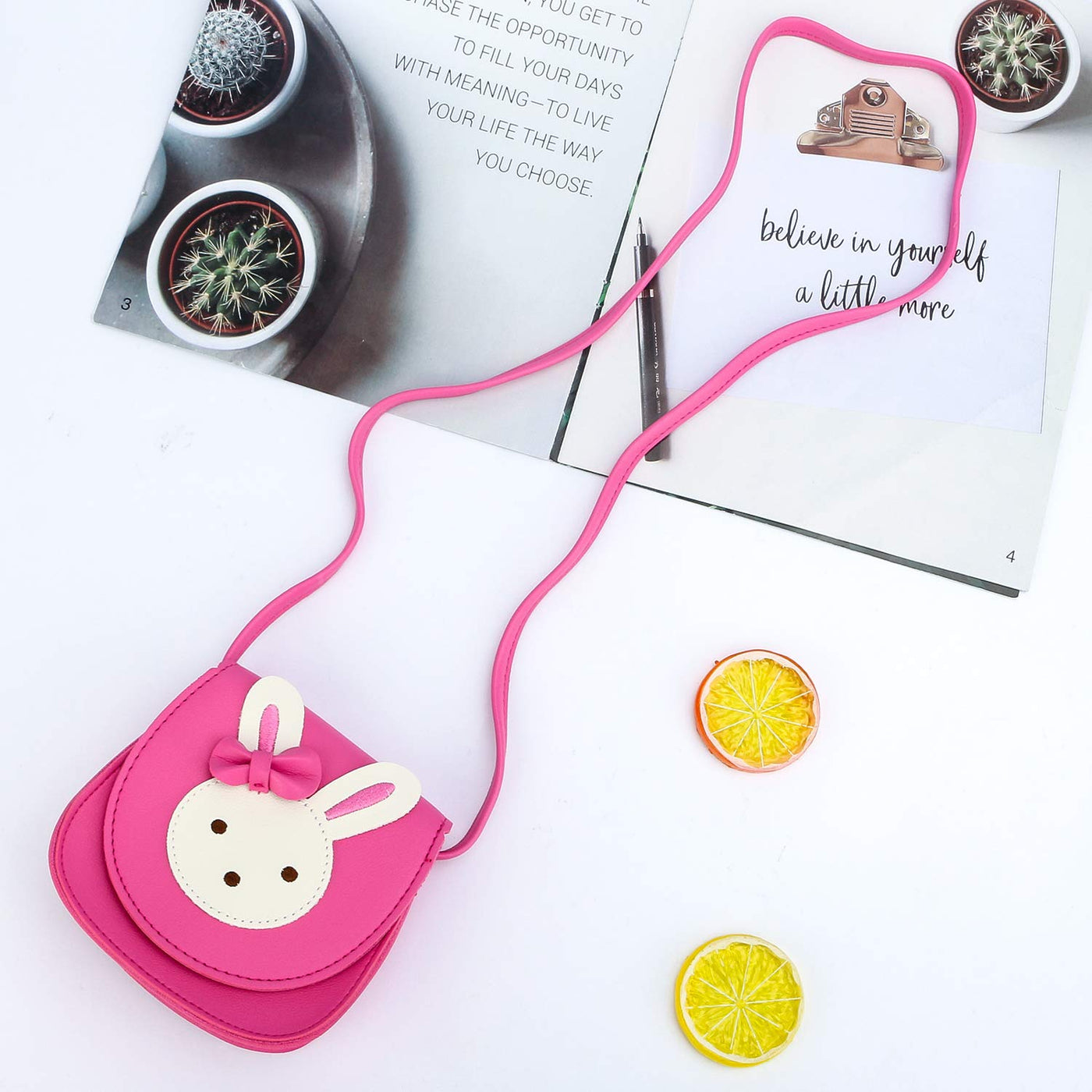 Sac à bandoulière pour enfants, sac à bandoulière lapin, cuir PU