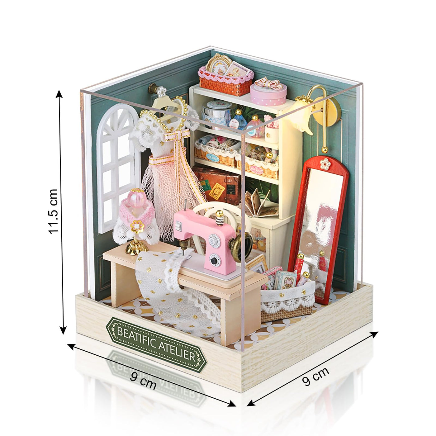 DIY doll's house miniature with tools craft kit, miniature doll's house to build yourself, small decorative doll's house kit