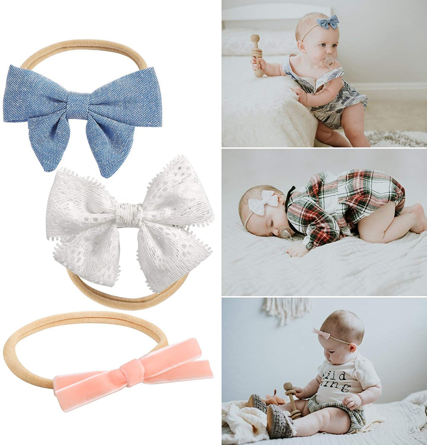 Serre-tête pour bébé Serre-tête en nylon pour bébé