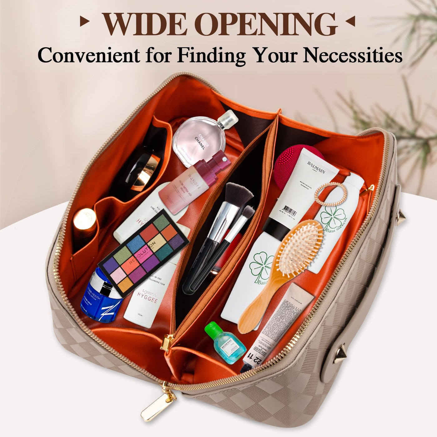 Cosmetic Bag Portable Travel Make-up Bag with Large Capacity Waterproof Organize