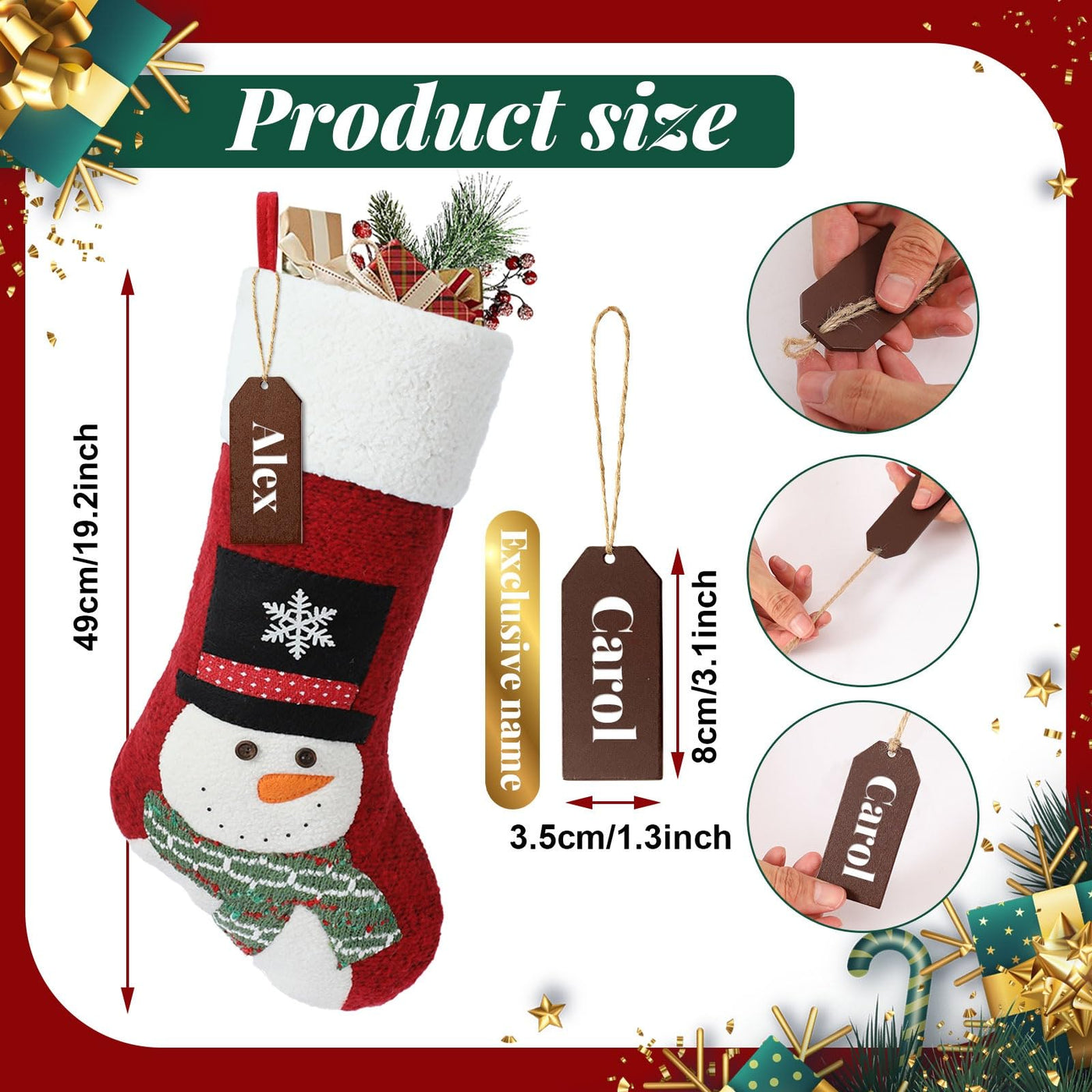 Santa stocking set of 4 large Santa stockings to fill Christmas stocking gift bag