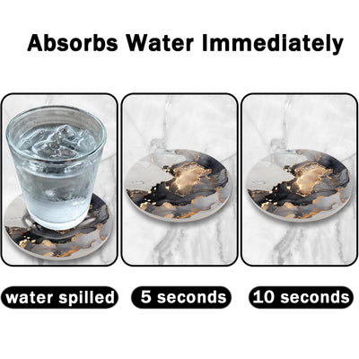 Sous-verres pour boissons, Sous-verres en céramique avec base en liège