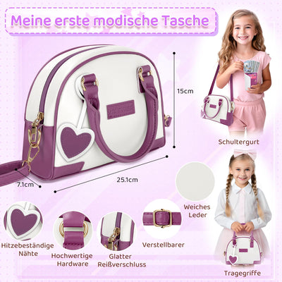 Sac à main pour enfants filles avec maquillage pretend - mon premier sac à main avec sac à main, téléphone portable, portefeuille, jouet de maquillage et plus encore