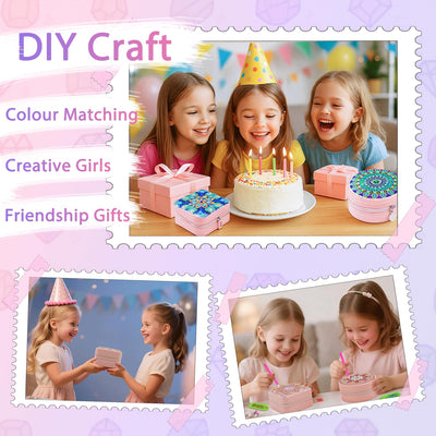 Boîte à bijoux avec peinture au diamant