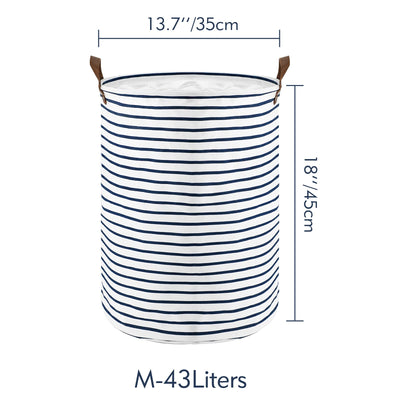 Paniers à Linge de Rangement Ronds Pliables, Coton