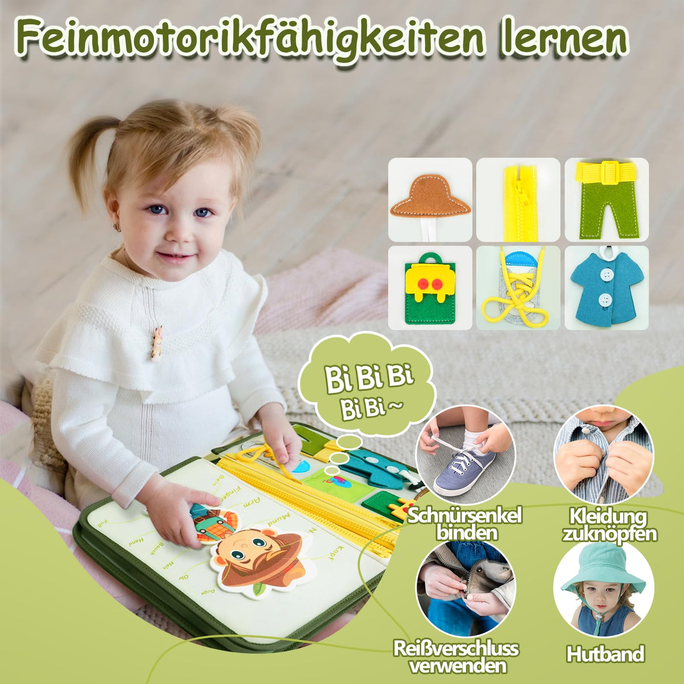 Busy Board 10 in 1 Toy Activity Board Motor Toys & Educational Toys