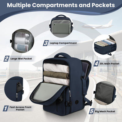 Hand Luggage Airplane Travel Backpack, Hand Luggage Backpack