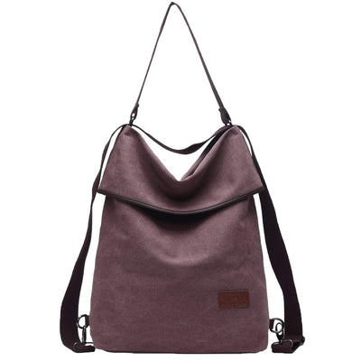 Canvas shoulder bag backpack handbag vintage shoulder bag anti theft hobo bag for everyday office school outing