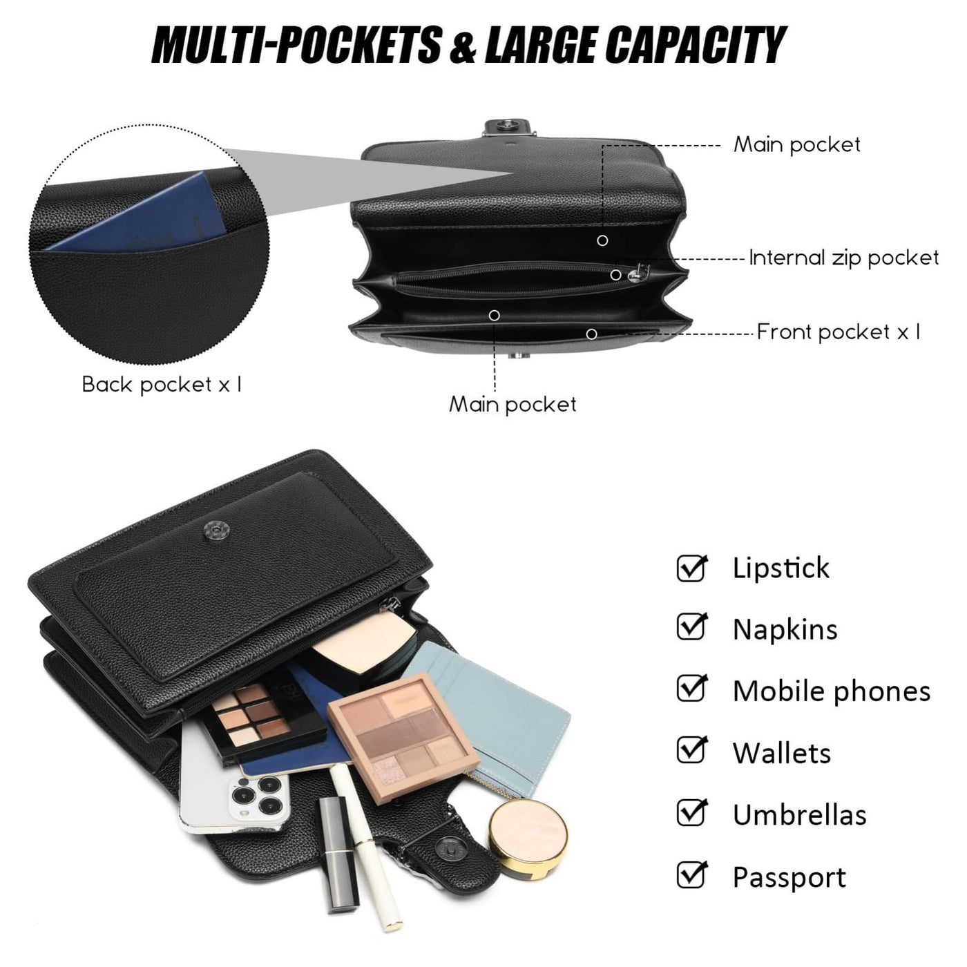 Sac à bandoulière en chaîne sac à bandoulière sac à main petit sac à bandoulière sac à bandoulière en cuir sac de soirée élégant avec bandoulière en chaîne réglable