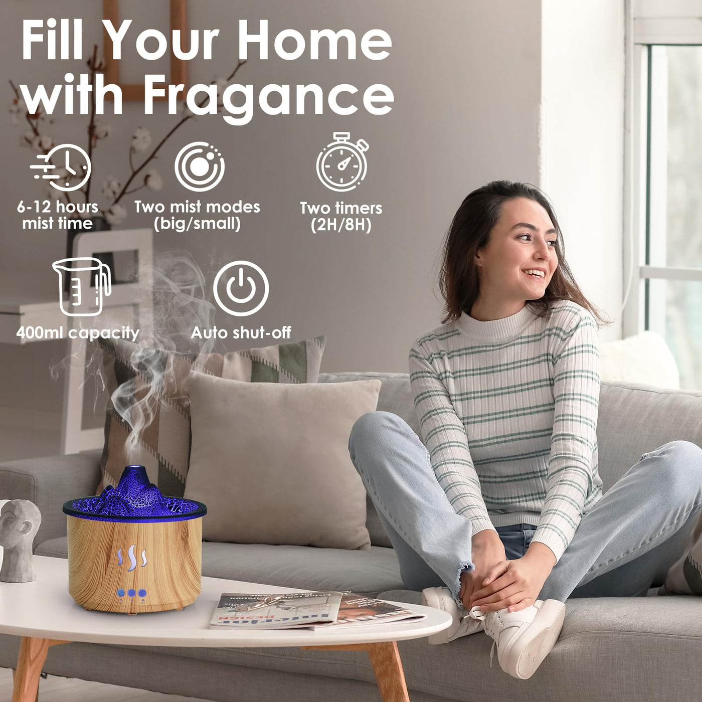 Aroma diffuser for fragrance oils