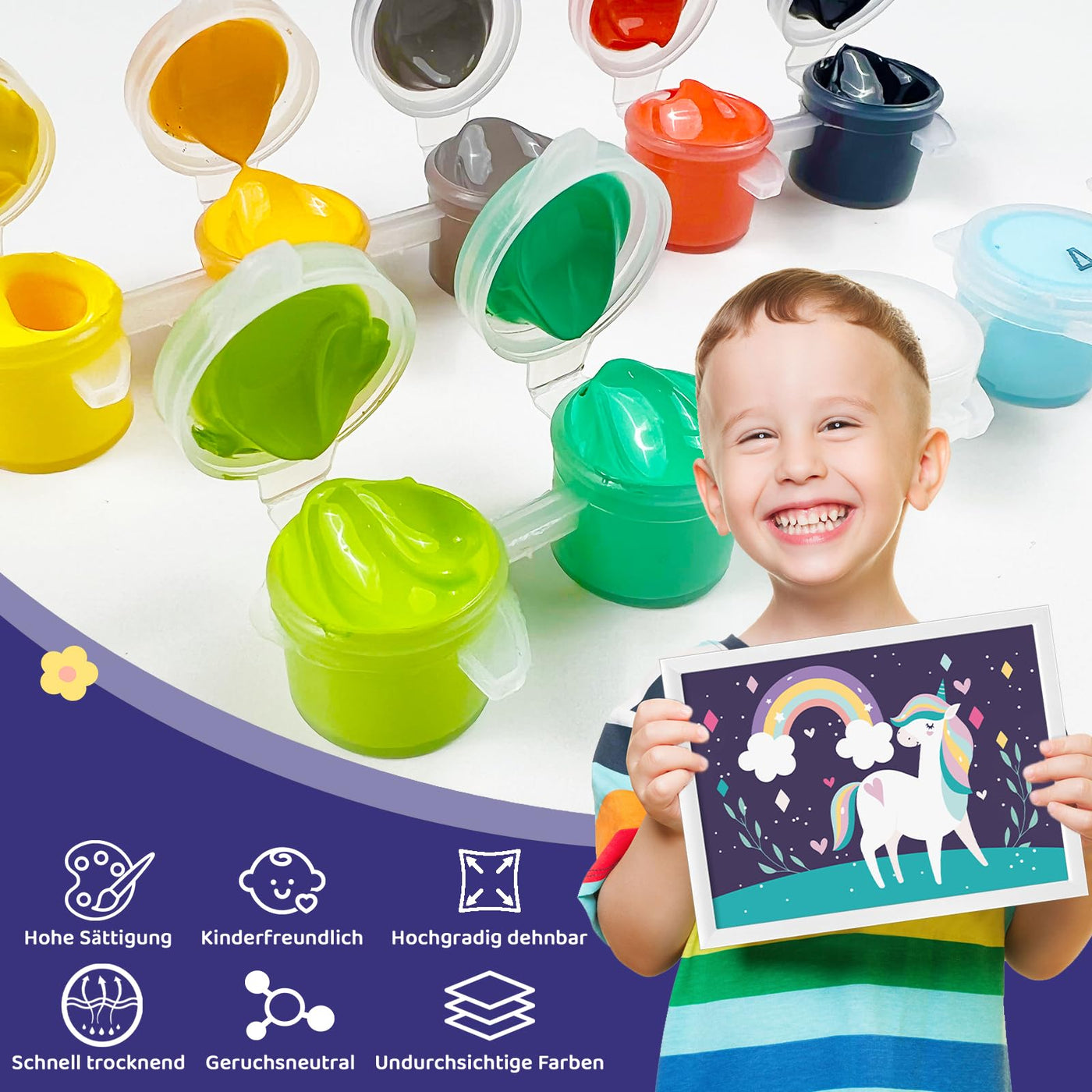 Peinture par numéros pour enfants avec cadre