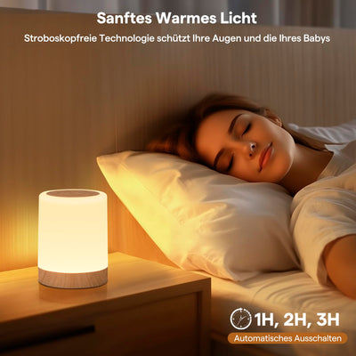 LED Bedside Lamp Touch Dimmable