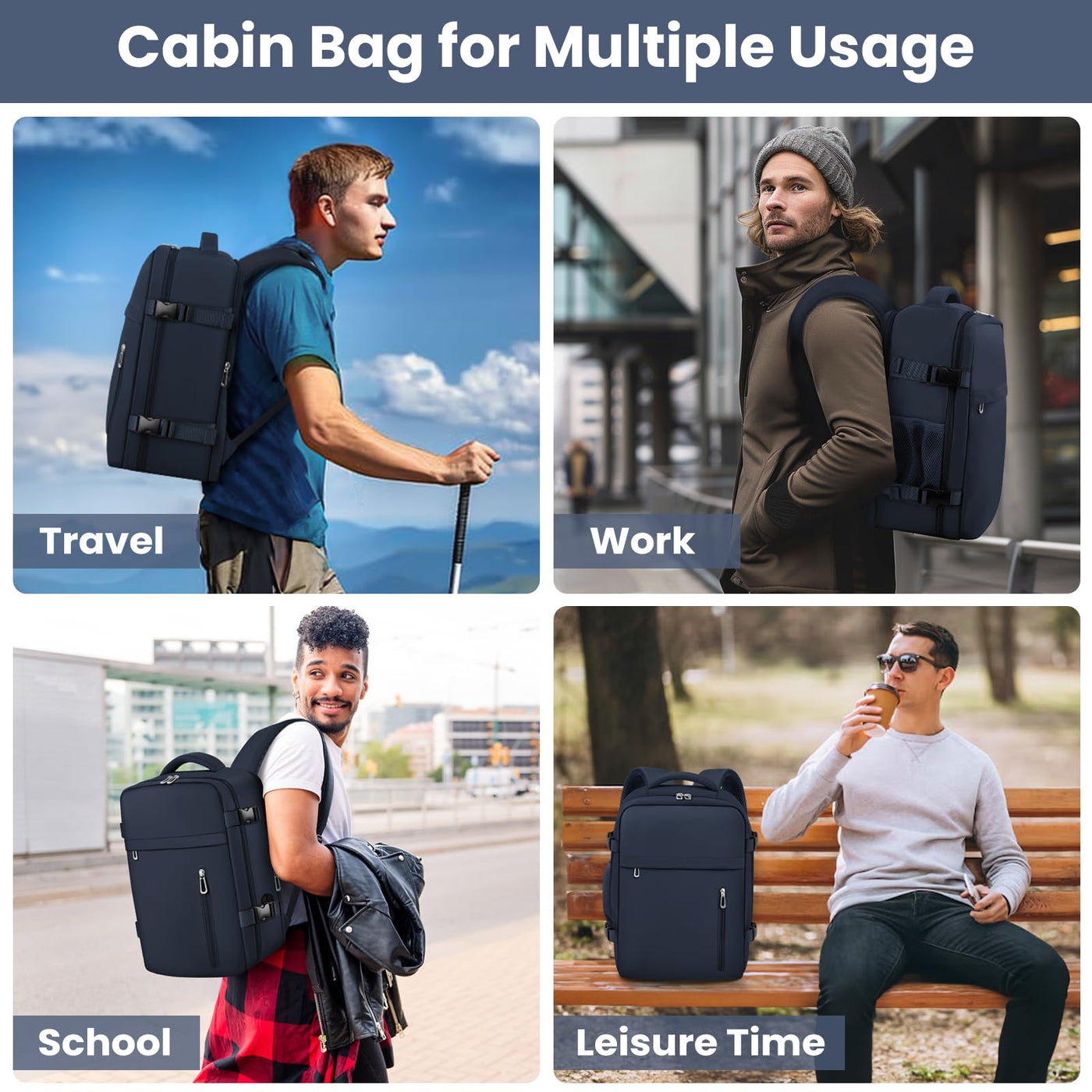 Hand Luggage Airplane Travel Backpack, Hand Luggage Backpack