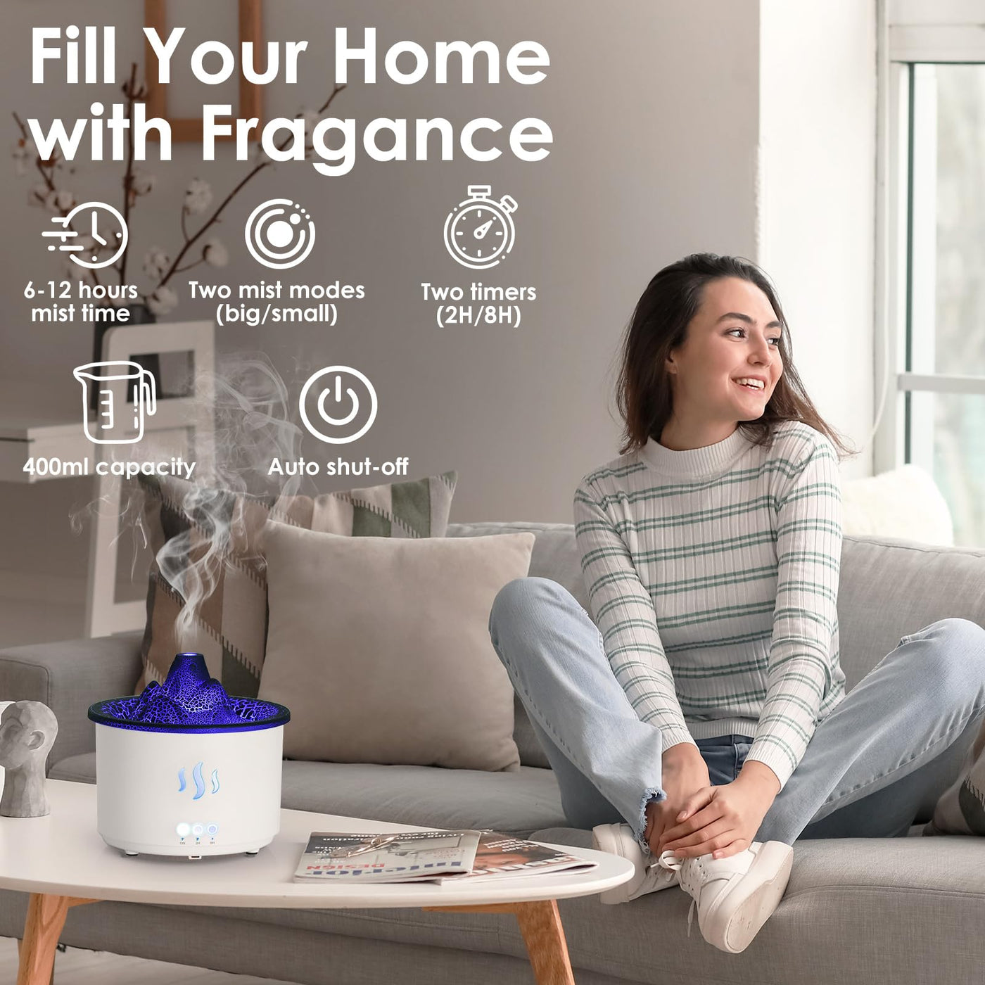 Aroma diffuser for fragrance oils