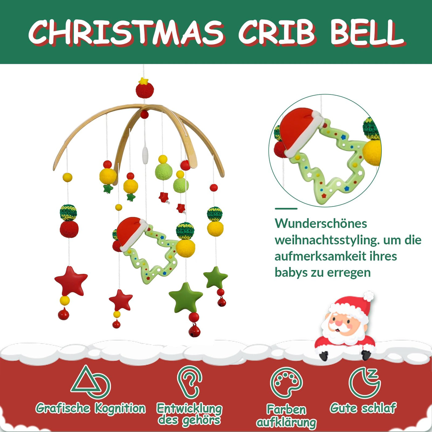 Christmas Mobile - Mobile für Neugeborene Visuelle Stimulation 