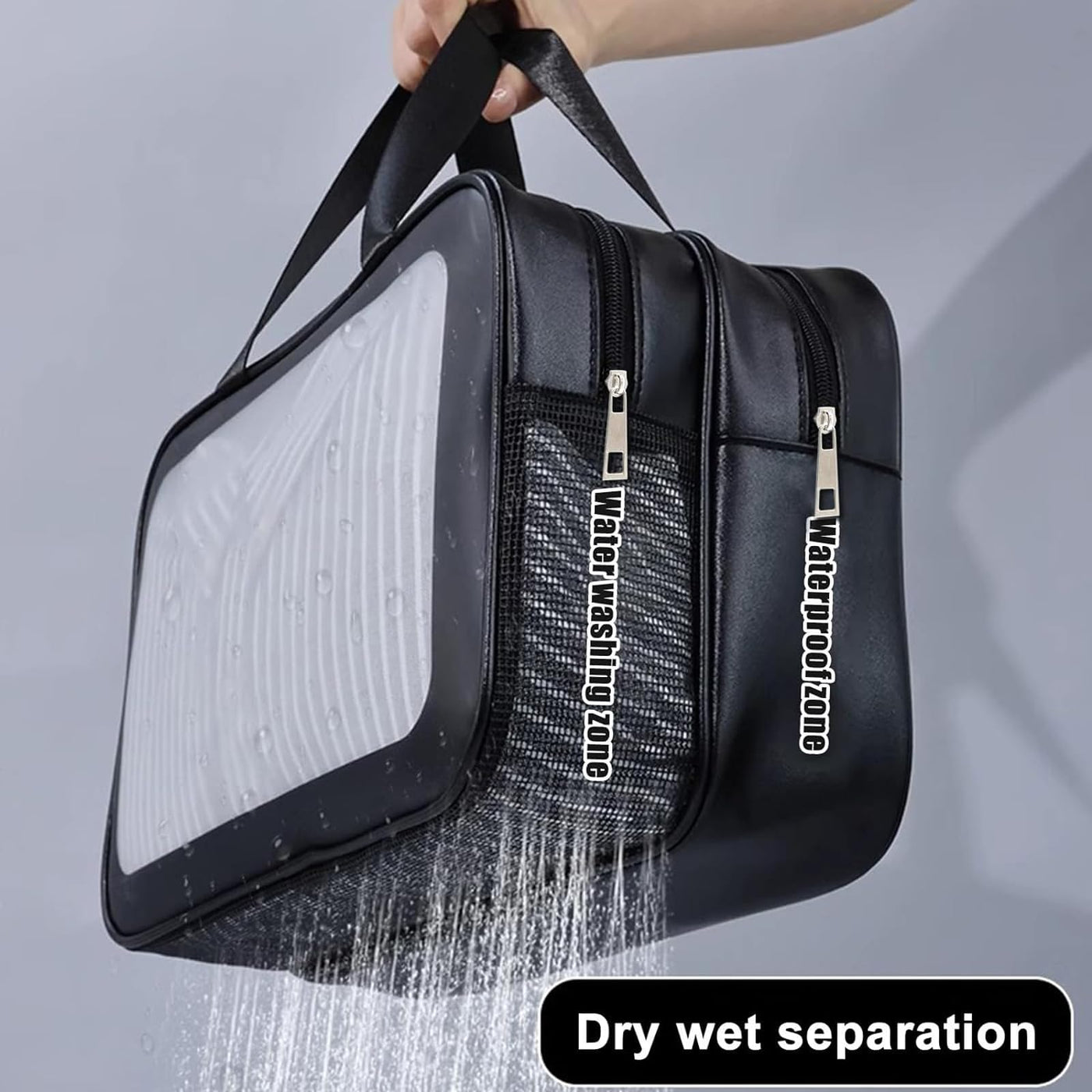 Trousse à cosmétiques, trousse de toilette pour homme，dry and wet separation, portable waterproof toilettry bag