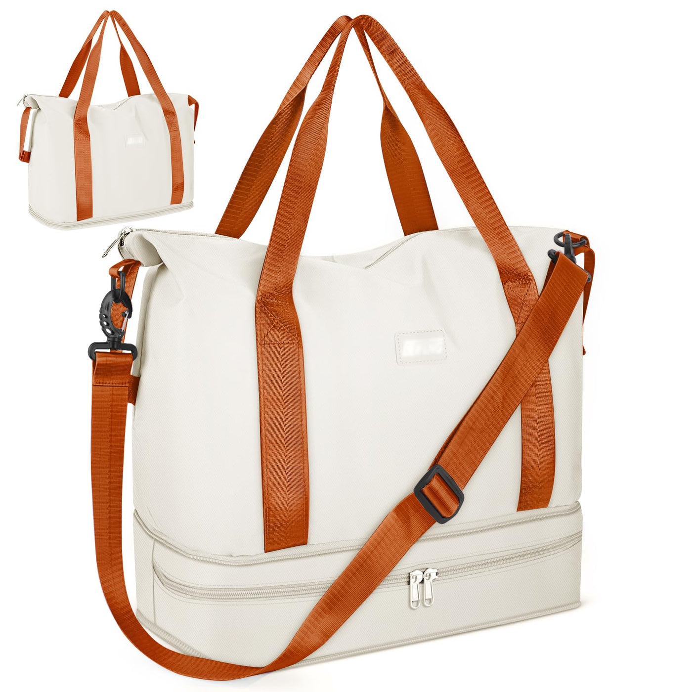 Sports bag Foldable travel bag with shoe compartment and wet compartment, water-repellent