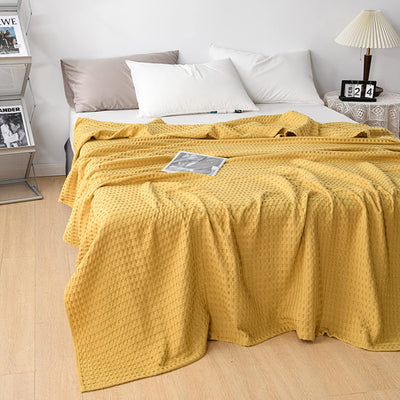 Bedspread cotton waffle pique cuddly blanket