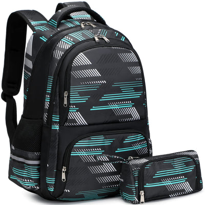 Schultasche Schulrucksack Schulranzen Set für Jugendliche Rucksack für Reisen Wandern Camping