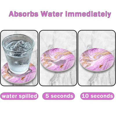 Sous-verres pour boissons, Sous-verres en céramique avec base en liège