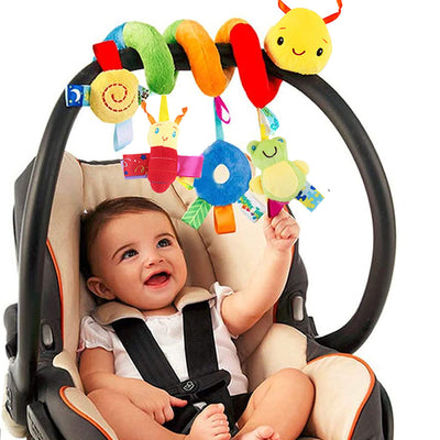 Baby carriage toy for babies Activity spiral toy Hanging toy Baby car seat Cot toy